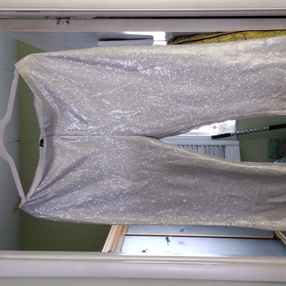 H&M Glittering Silver Pants